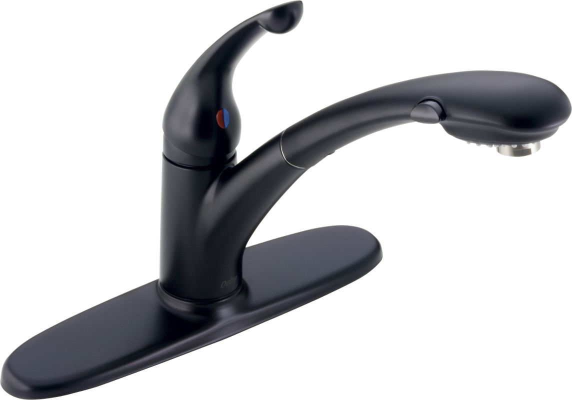 Faucet.com | 470-BL-DST in Black by Delta