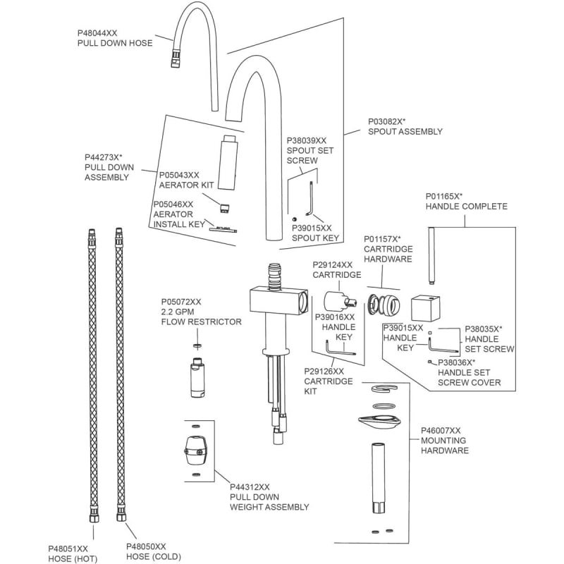 elkay commercial faucet parts