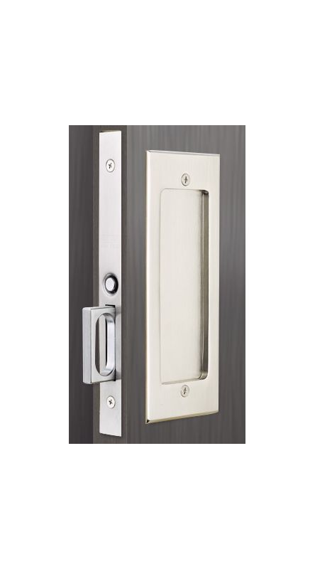 Emtek 2114us26 Polished Chrome 7 1 4 Inch Height Passage Pocket Door Mortise Lock From The Emtek Mortise Lock Template