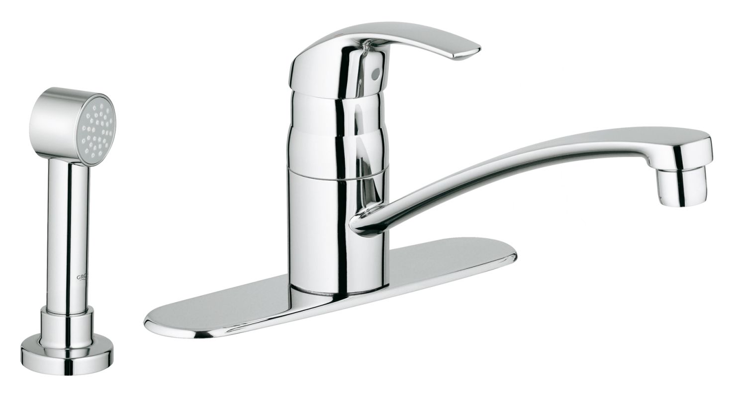 Grohe 31352001 Starlight Chrome Eurosmart Kitchen Faucet with Sidespray