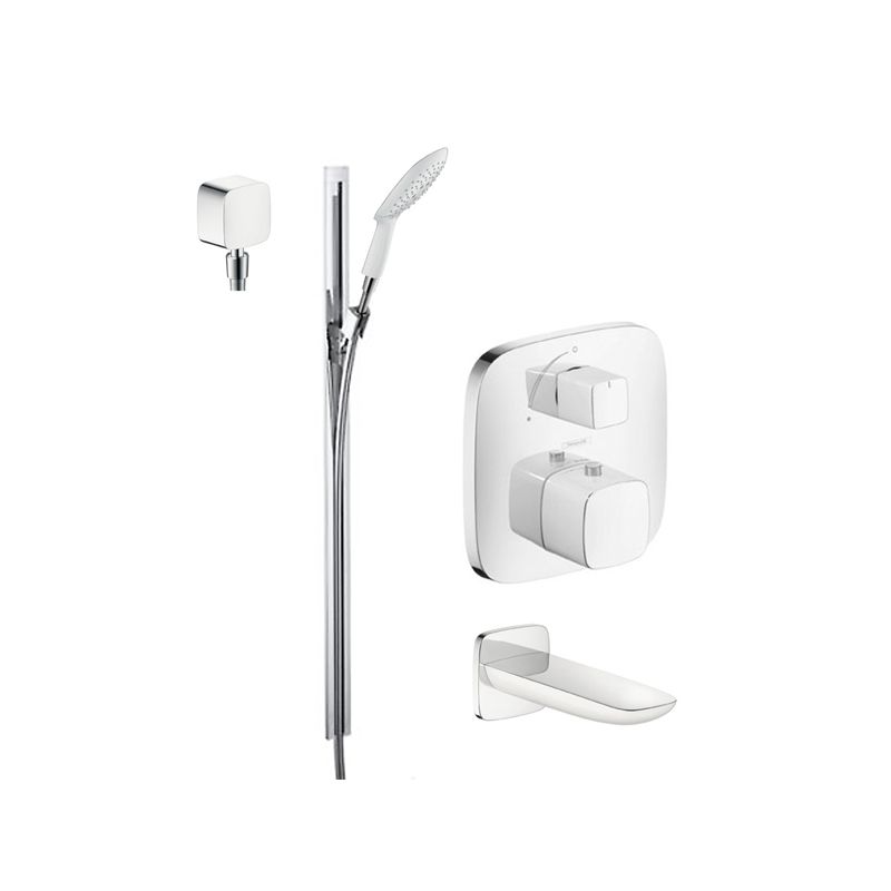 Hansgrohe Chrome PuraVida Tub and Shower Valve Trim with Thermostatic