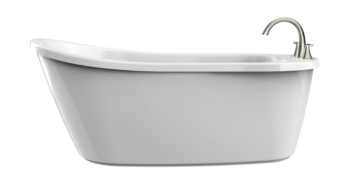 Faucet Com Pnb5932buxxxxw In White Brushed Nickel Tub