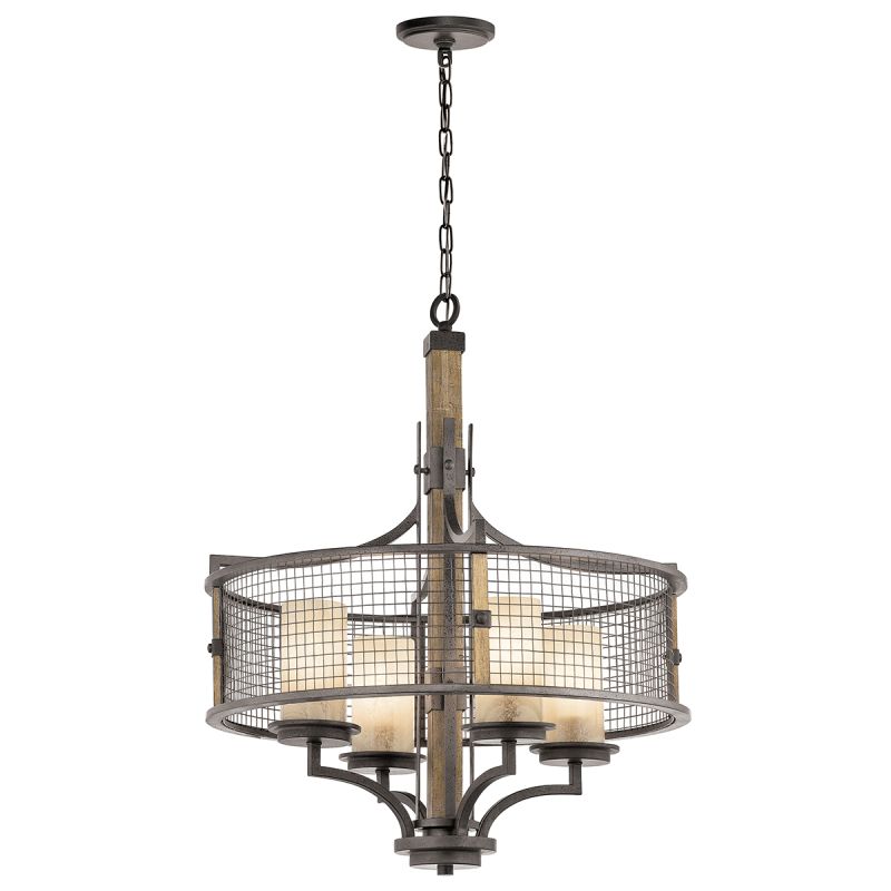 Kichler 43582AVI Anvil Iron Ahrendale Chandelier with 4 ...