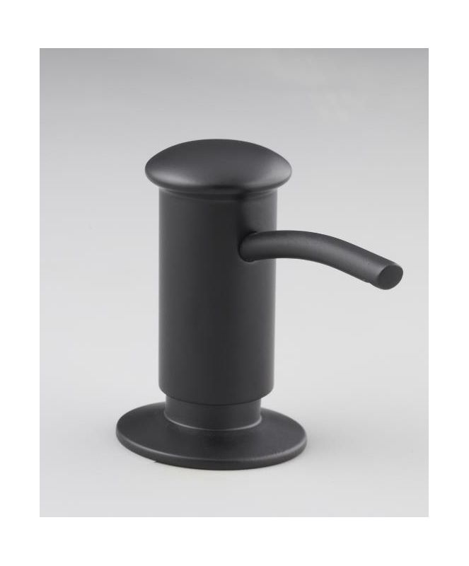 Kohler K1895BL Matte Black Traditional 16 Ounce Deck Mounted Soap