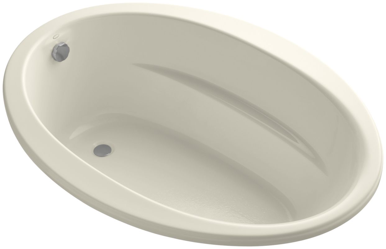Kohler K116347 Almond Sunward Collection 60" Drop In Soaking Bath Tub