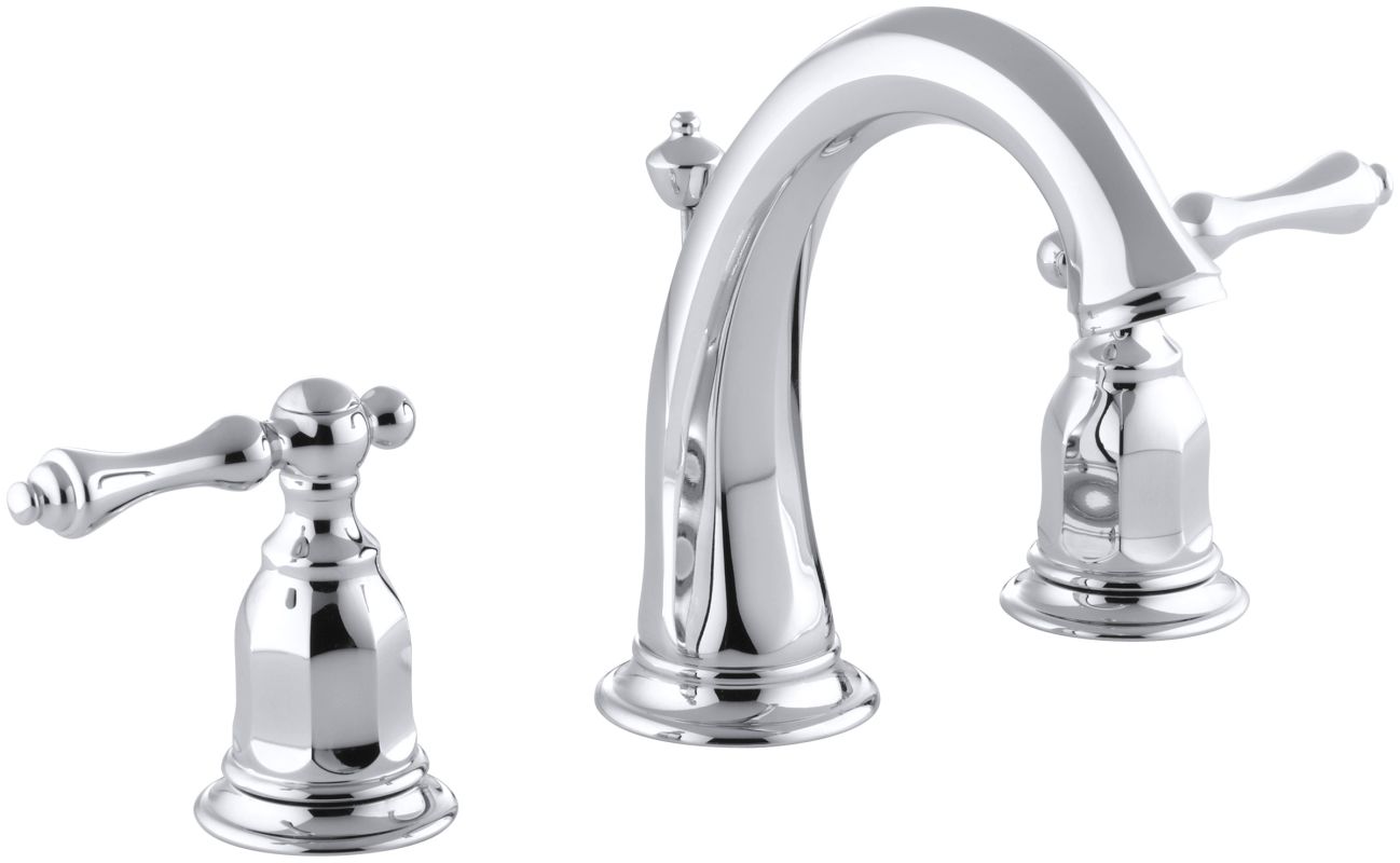 Kohler K134914CP Polished Chrome Kelston Widespread Bathroom Faucet