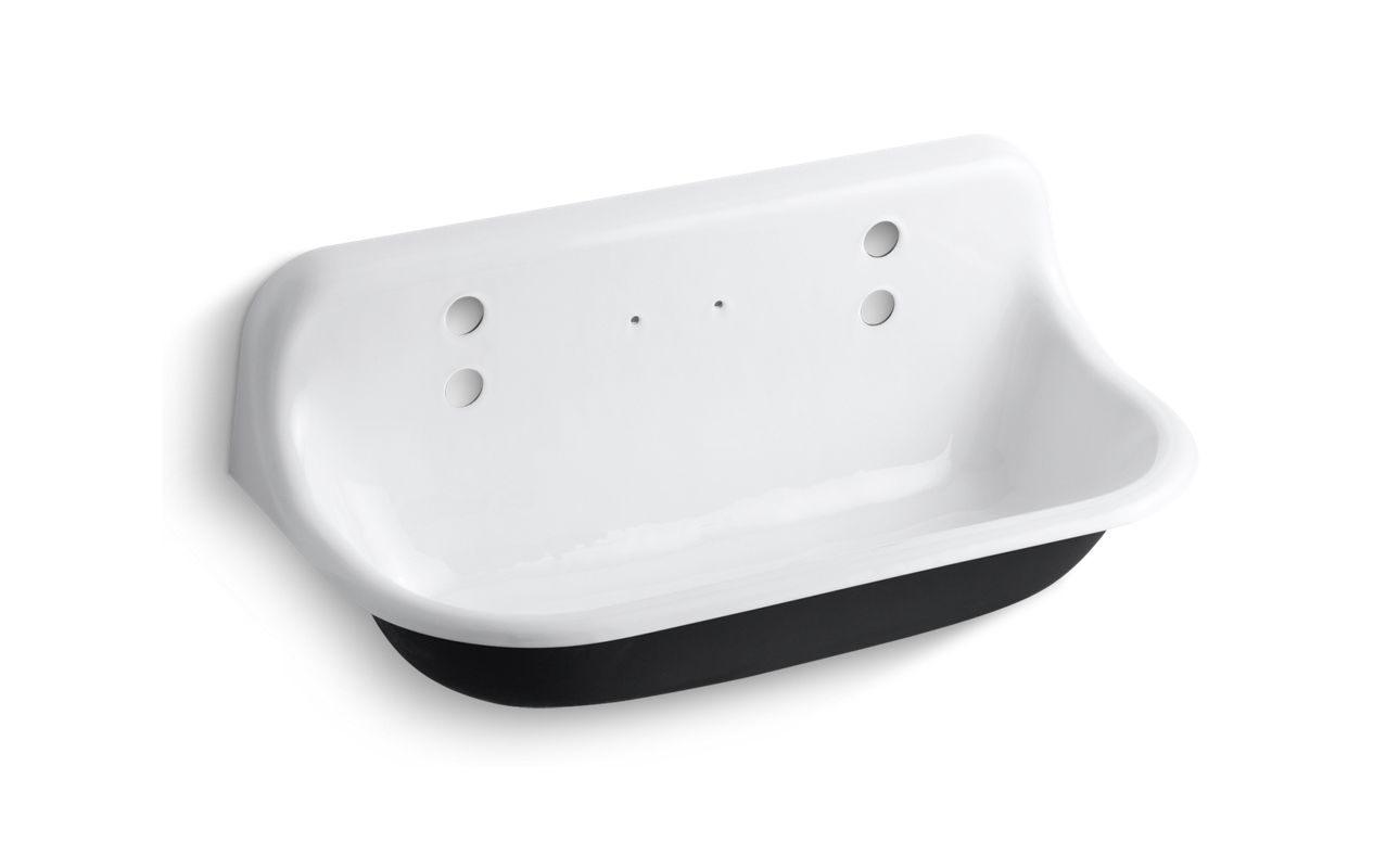 Kohler K32000 White Brockway 36" TroughStyle Wall Mounted Utility