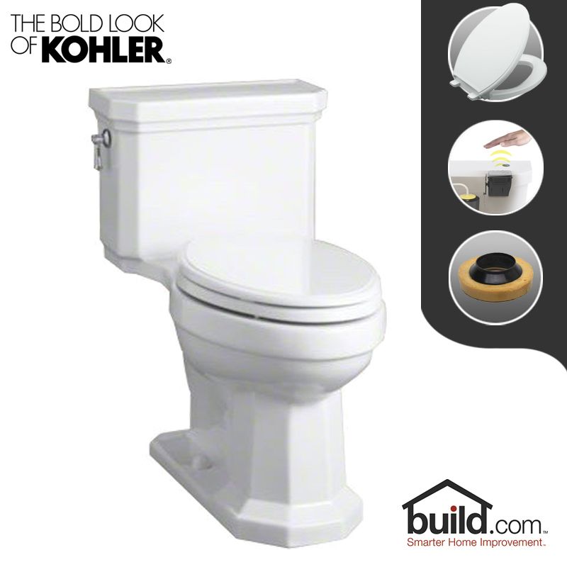 Kohler K39400Touchless White Kathryn 1.28 GPF OnePiece Elongated