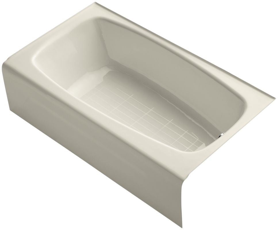 Kohler K-746-47 Almond Seaforth 54" Enameled Cast Iron ...