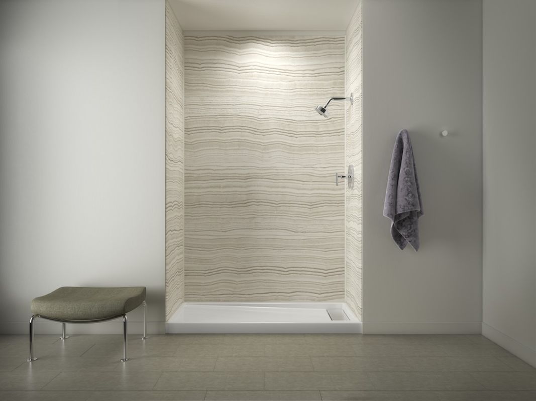 Kohler K97615/K9948W08 VeinCut Biscuit Choreograph 60" x 96" Shower