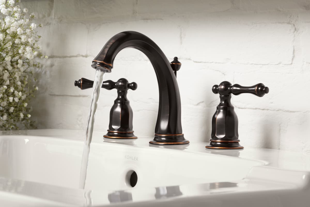 kohler black bathroom sink faucet