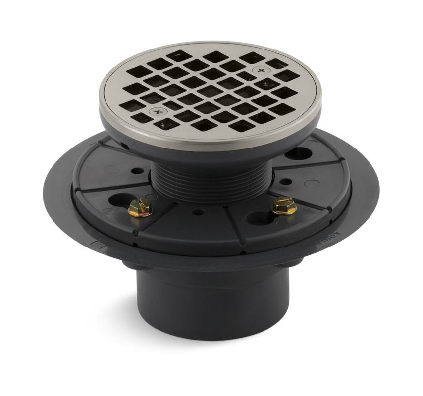 Kohler K9135BN Brushed Nickel Round Grid Shower Drain