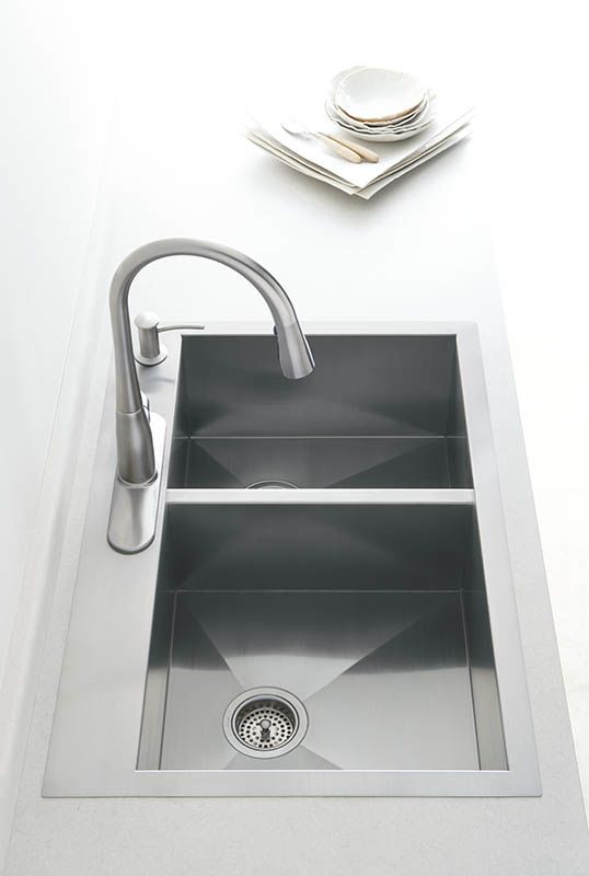Kohler Stainless Steel Kitchen Sinks faucet | k-3823-4-na in stainless steelkohler Kohler Stainless Steel Kitchen Sinks faucet | k-3823-4-na in stainless steelkohler