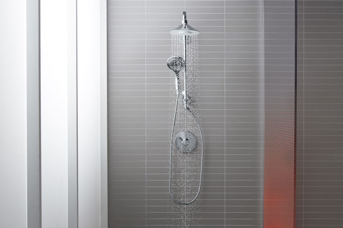 Faucet.com | Moxie HydroRail Custom Shower System CP in Polished Chrome
