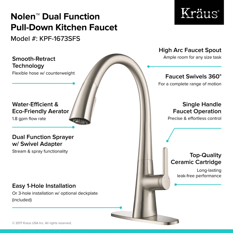 KPF1673SFS in SpotFree Stainless Steel by Kraus
