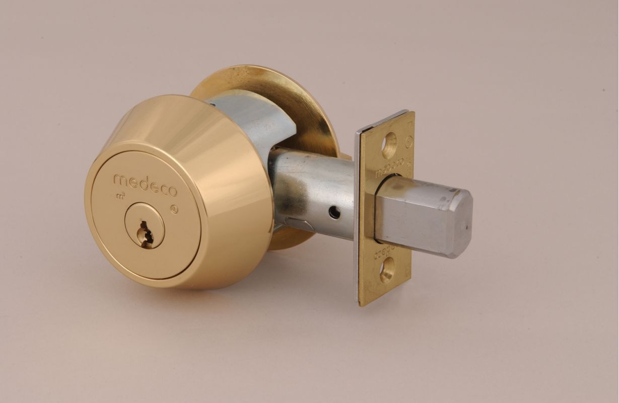 Medeco 11C6005 Bright Brass 6Pin Single Cylinder High Security