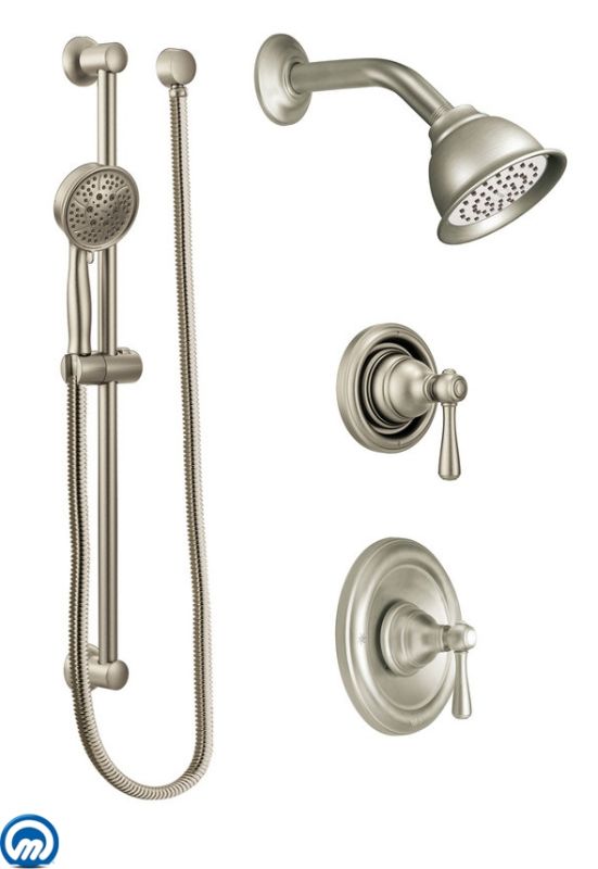 Moen 525BN Brushed Nickel Pressure Balanced Shower System with Shower