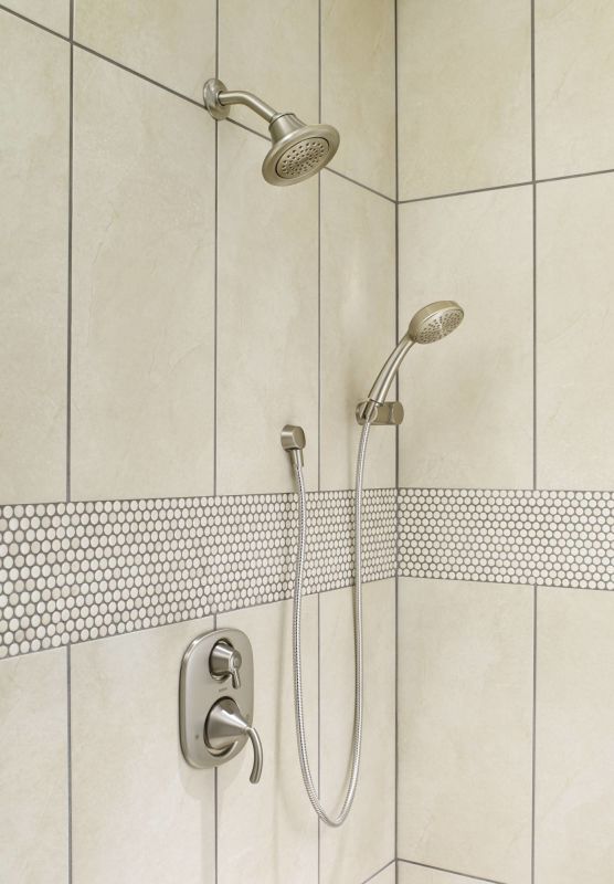 Moen 783 Installed Shower System In Brushed Nickel 40 