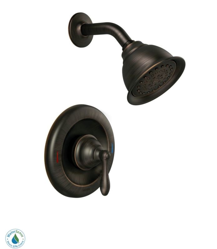 Moen 82495EPBRB Mediterranean Bronze Single Handle PosiTemp Pressure Balanced Shower Trim with