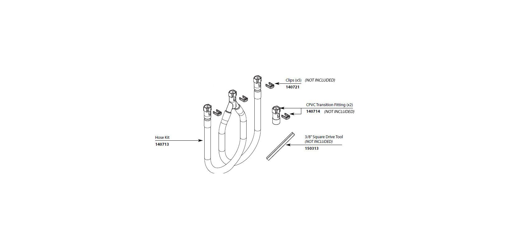 Moen 140713 N/A QuickConnect Hose Kit