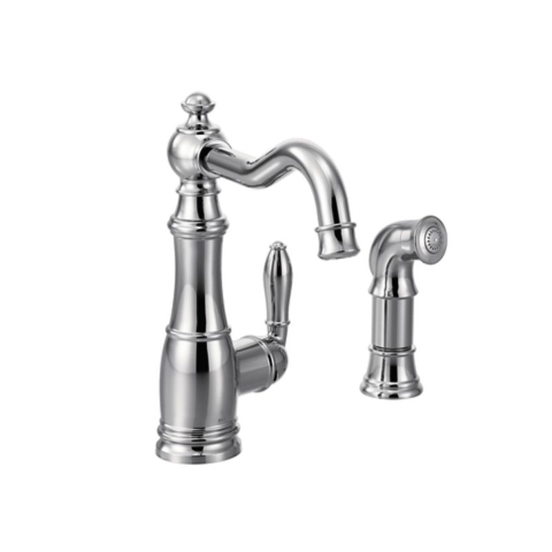 Moen S72101 Chrome LowArc Kitchen Faucet with Side Spray from the