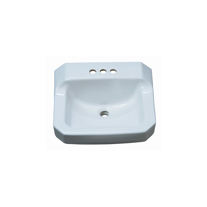 ProFlo PF5414WH White 197/8" Wall Mounted Rectangular Bathroom Sink