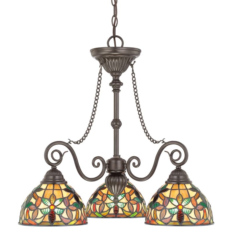 Quoizel TFKM5103VB Vintage Bronze Kami 3 Light 25" Wide ...