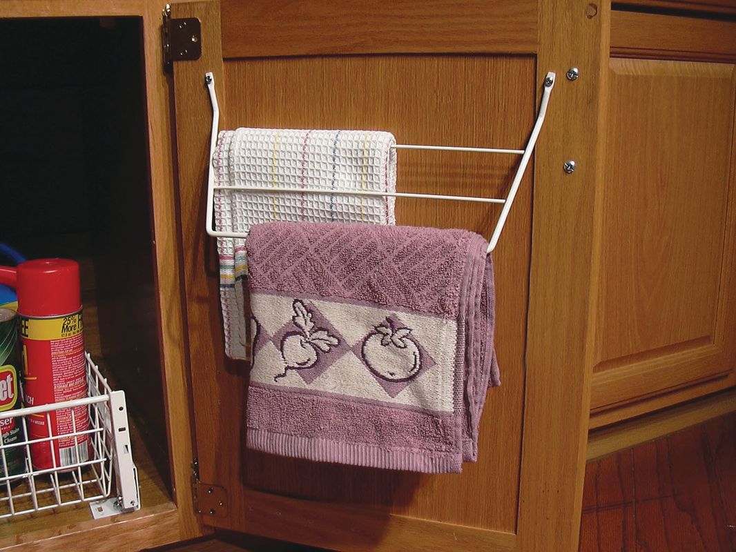 New Over The Cabinet Door Mount Towel Bar Rack Drawer Hanger Hold An Error Occurred