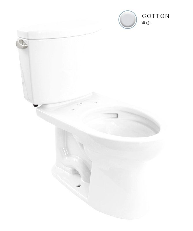Toto CST454CEFG01 Cotton Drake II Two Piece Elongated 1.28 GPF Toilet