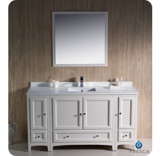Fresca Fvn20 123612aw Antique White Oxford 60 Quot Solid Wood