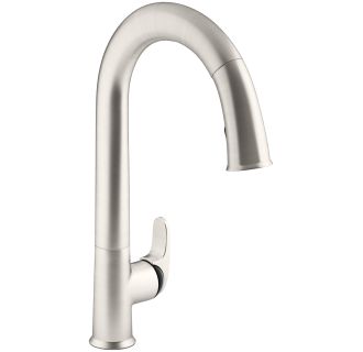 Kohler K-72218-B7-VS Vibrant Stainless Sensate Touchless Pullout High Arch Kitchen Faucet with ...
