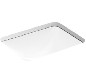 Kohler K 20000 0 White Caxton 17 3/8 quot Undermount Bathroom Sink with