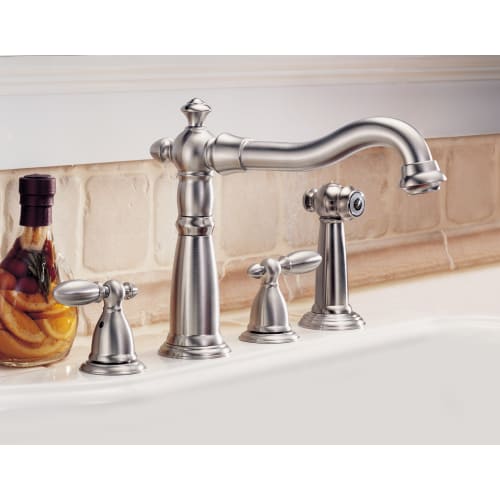 Delta 2256-SS-DST Victorian Kitchen Faucet w/ Side Spray ...