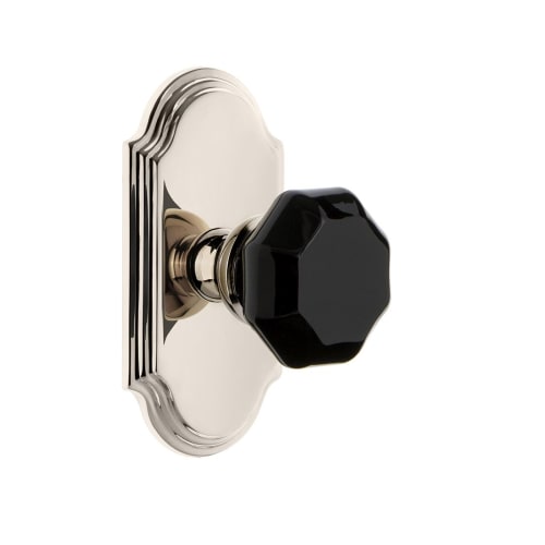 Grandeur ARCLYO_SP_SD_NA Arc Solid Brass Rose Single Dummy Door Knob with Lyon B Grandeur ARCLYO_SP_SD_NA Arc Solid Brass Rose Single Dummy Door Knob with Lyon B