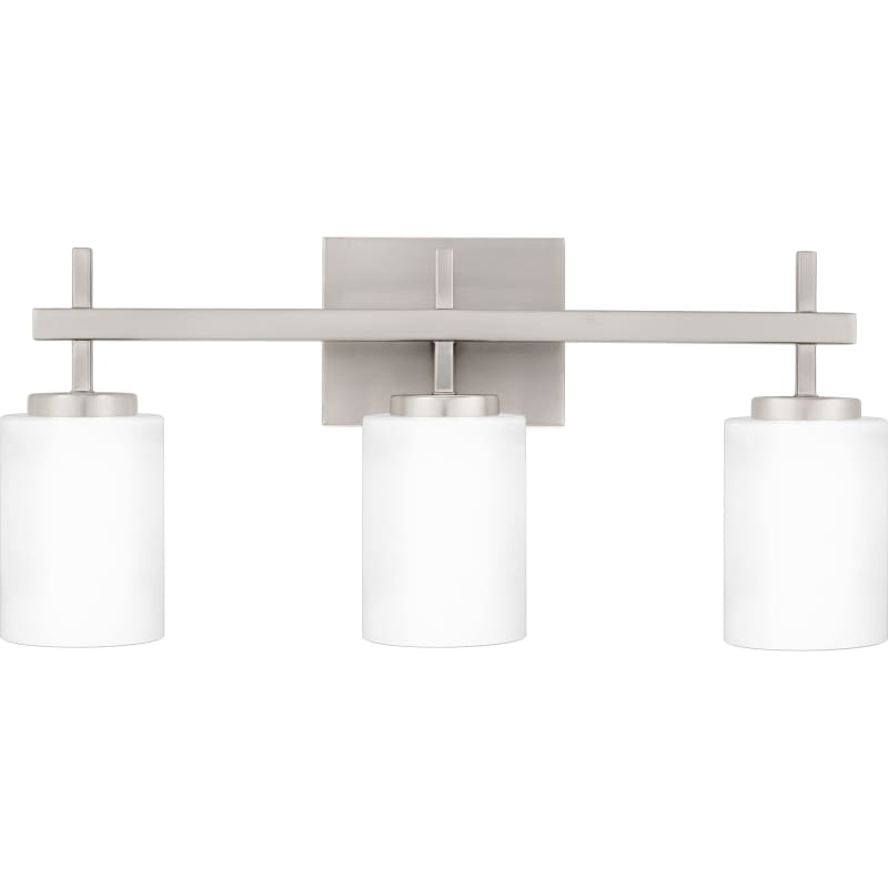 Condition photo showing New/Like New for fare 22 in. 3-light brushed nickel integrated led vanity light