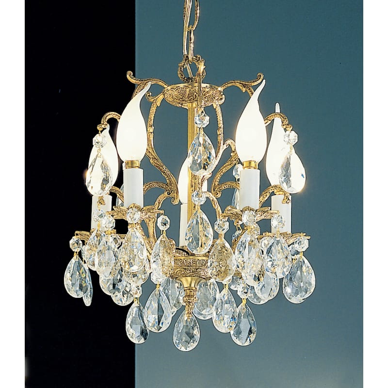 Murano 5 Light Crystal Plug In Chandelier with Pink Fabric Murano 5 Light Crystal Plug In Chandelier with Pink Fabric