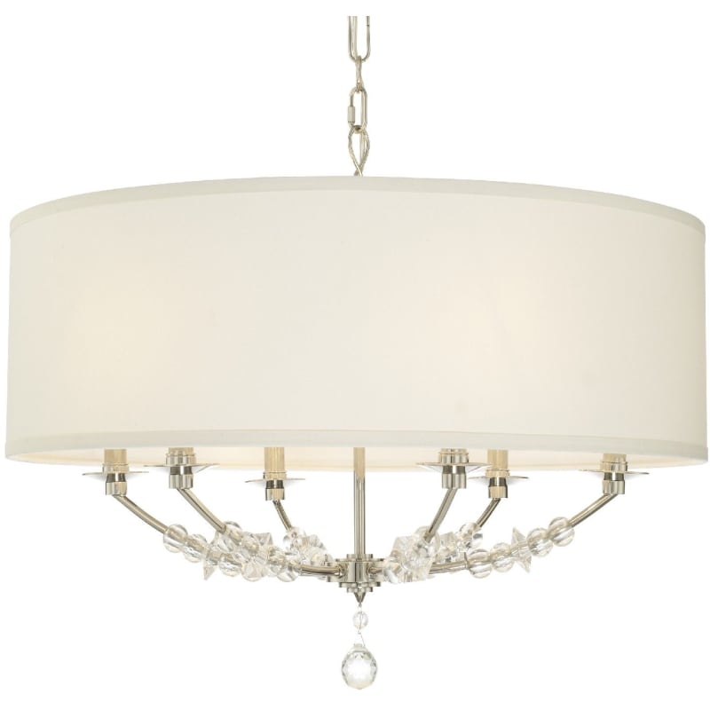 Sheer Shade Crystal Ball Chandelier | Drum shade chandelier Sheer Shade Crystal Ball Chandelier | Drum shade chandelier