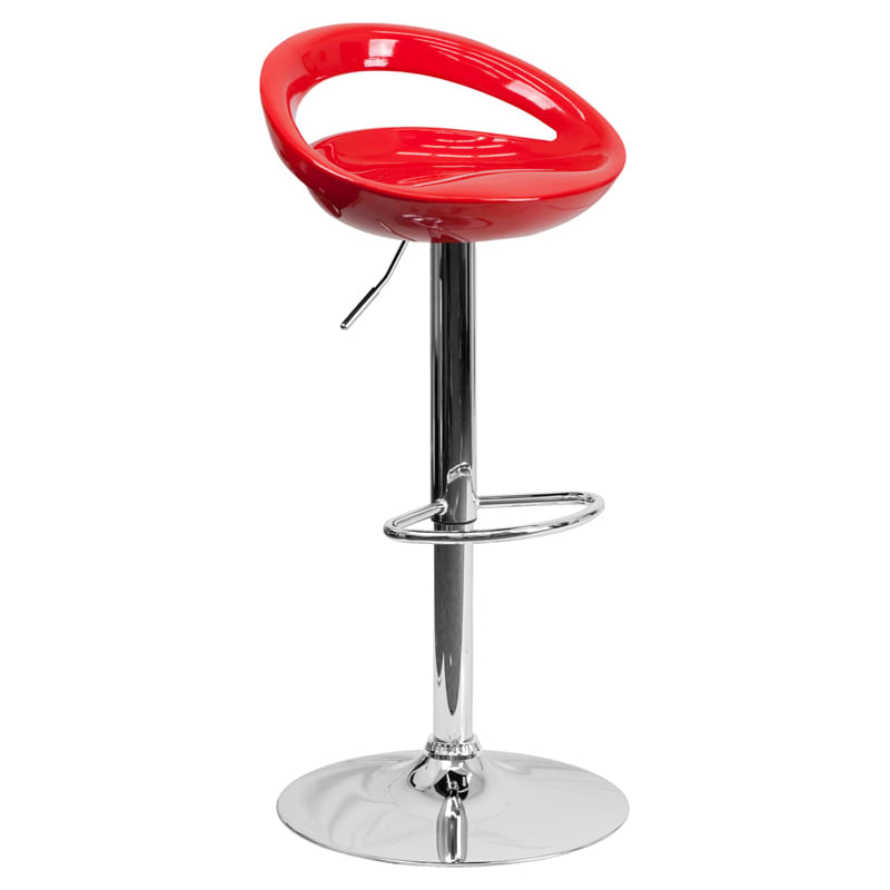 Flash Furniture 24" to 33" Stylish Adjustable Bar Stool in Red