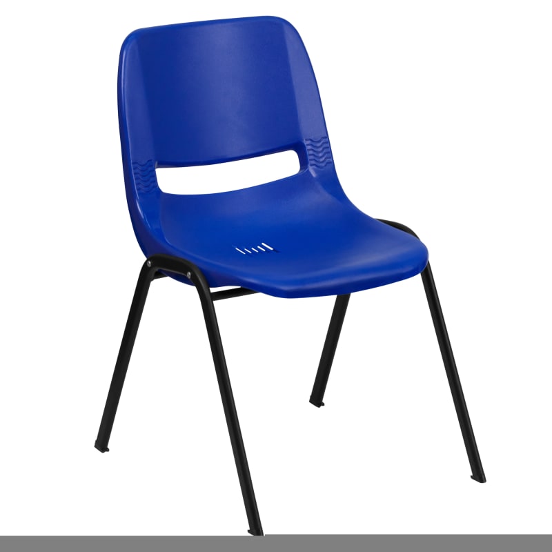 Flash Furniture HERCULES Series 880 lb Capacity Ergonomic Shell Stack Chair, Set of 4