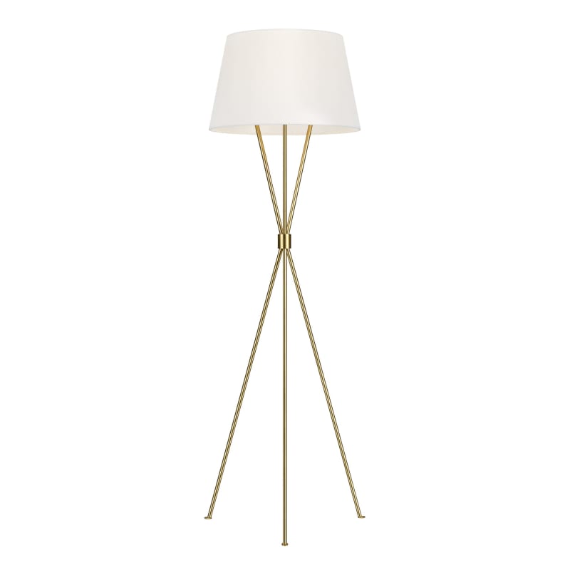 Lighting ET10711 Penny Single Small Brass Tripod Table Lamp