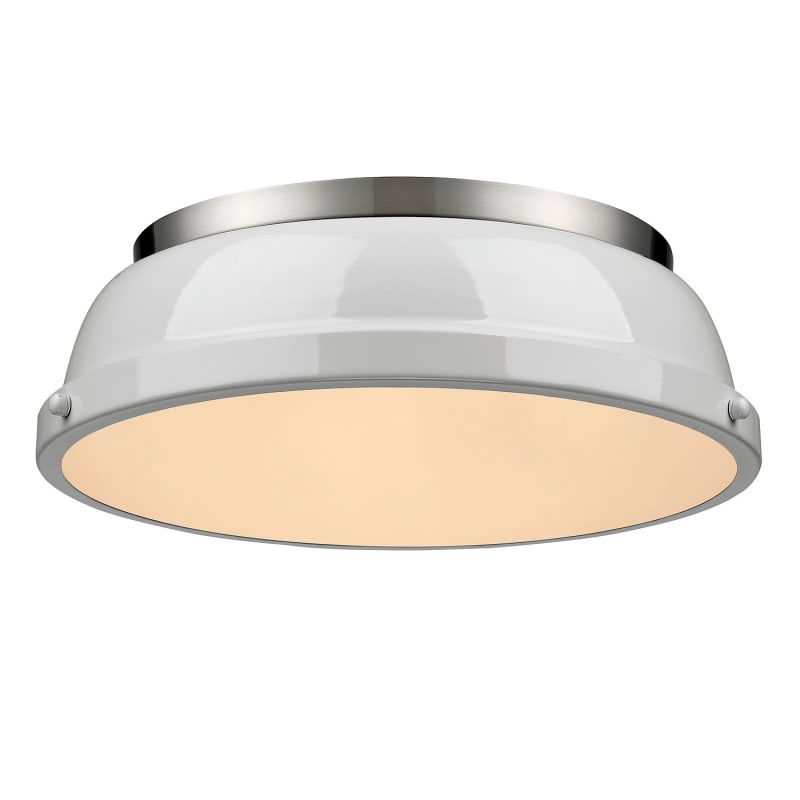 Golden Lighting 3602-14 2 Light 14" Wide Flush Mount Ceiling Fixture From the Du