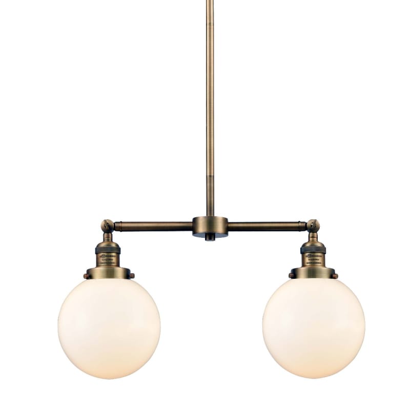 Innovations Lighting 207 BB G202 8 LED Large Beacon LED 22 inch Brushed Brass Chandelier Ceiling Light, Franklin Restoration Innovations Lighting 207 BB G202 8 LED Large Beacon LED 22 inch Brushed Brass Chandelier Ceiling Light, Franklin Restoration