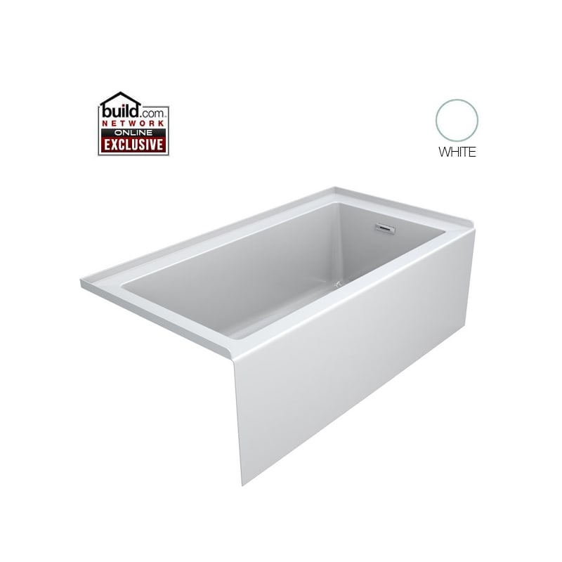 Jacuzzi LNS6032BRXXXXW White Linea Linea 60" Acrylic Soaking Bathtub