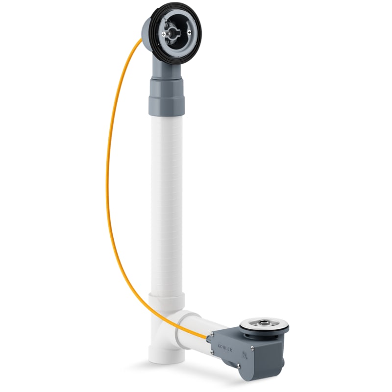 KOHLER K-37383-NA PureFlo Rough-In Cable Bath Drain, PVC, 30-Inch Cable with Tubing