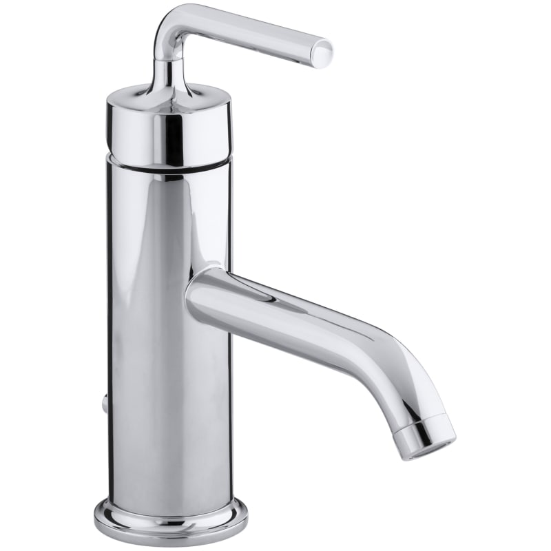 Kohler K-14402-4A-CP Polished Chrome Purist Single-Control Lavatory Faucet With Straight Lever Handle