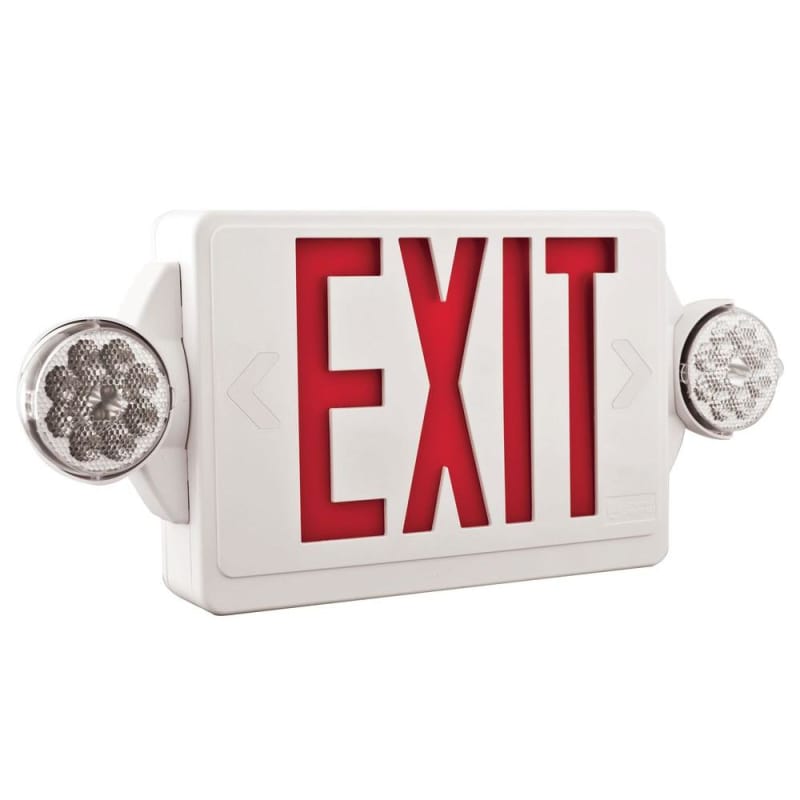 Lithonia Lighting 2-light Plastic Led White & Red Exit Sign/emergency S1e1