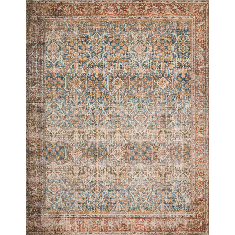 LAYLA Rug 7'-6" x 9'-6" OCEAN / RUST