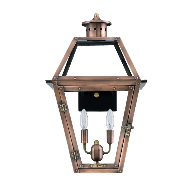 Condition photo showing New/Like New for primo lanterns ol-18e wall sconces orleans outdoor lighting outdoor wall sconces; copper
