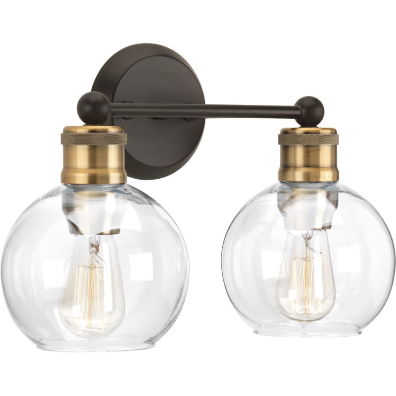 Progress Lighting Hansford Collection 2-Light Antique Bronze Bath Light