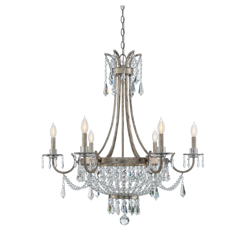 Savoy House Claiborne 6 Light Chandelier in Avalite